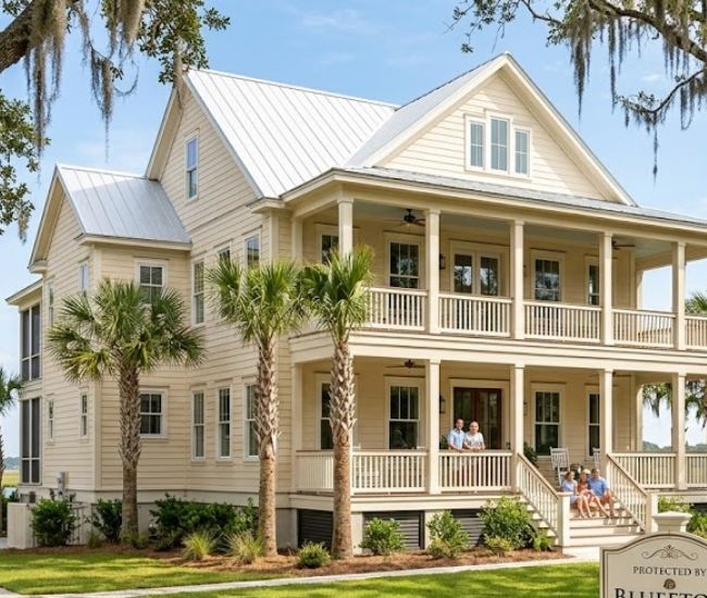 Coastal home in Bluffton, South Carolina representing homeowners insurance coverage for dwelling, belongings, and liability protection.