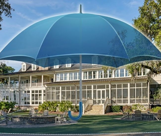 Coastal Bluffton home symbolizing umbrella insurance coverage and extended personal liability protection beyond standard policies.