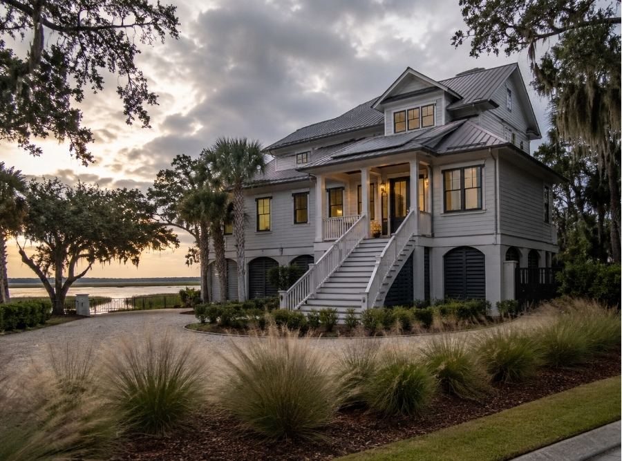 Luxury Hilton Head Island coastal home near marsh and oceanfront areas